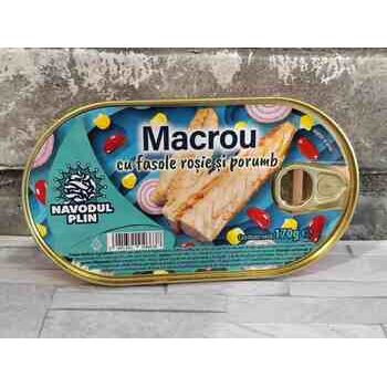 NAVODUL MACROU FASOLE ROSIE SI PORUMB 170G(15)