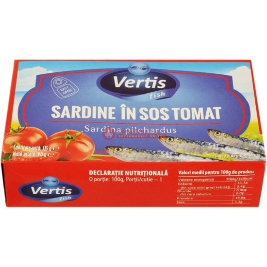 CONSERVA DE SARDINE IN SOS TOMAT 125G(50) Cosul tau zilnic