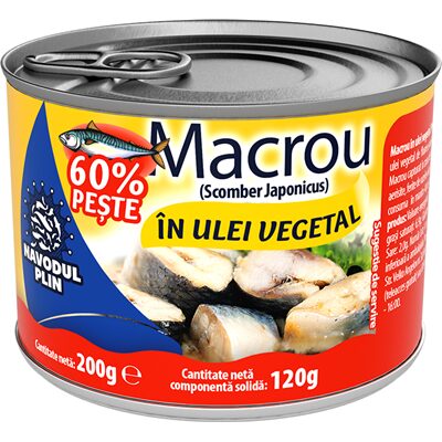 NAVODUL MACROU IN ULEI VEGETAL 200G(24)