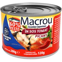 NAVODUL MACROU IN SOS TOMAT PICANT 200G(24)