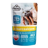 FRENDI HRANA UMEDA COMPLETA CU CARNE DE PUI PENTRU PISICI 100G(24)