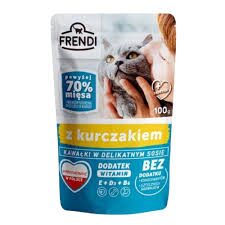 FRENDI HRANA UMEDA COMPLETA CU CARNE DE PUI PENTRU PISICI 100G(24)