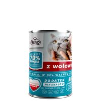 FRENDI CONSERVA CU BUCATI CARNE DE VITA PENTRU PISICI 400G(10)