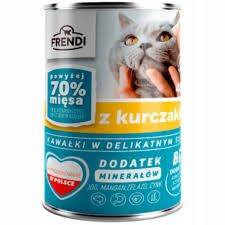 FRENDI CONSERVA CU BUCATI CARNE PUI PENTRU PISICI 400G(10)