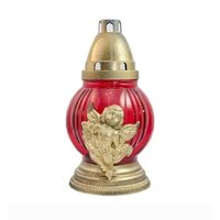 CANDELA STICLA 20 CM INGERAS ROSU  (6)