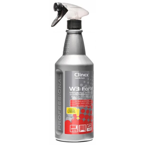 CLINEX W3 Forte 1L cu pilverizator,solutie forte curatare toalete si bai