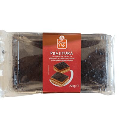 PRAJITURA CACAO VISINE FINE LIFE 220G
