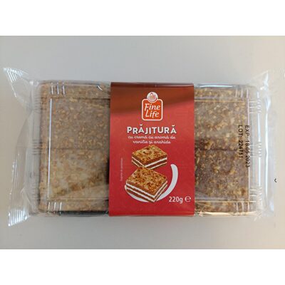 PRAJITURA VANILIE ARAHIDE FINE LIFE 220G