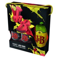J&B SCOTCH WHIKSY 40% SGR 0.7L + 2 PAHARE