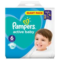 PAMPERS ACTIVE BABY SCUTECE MARIMEA 6 13-18KG 56BUC