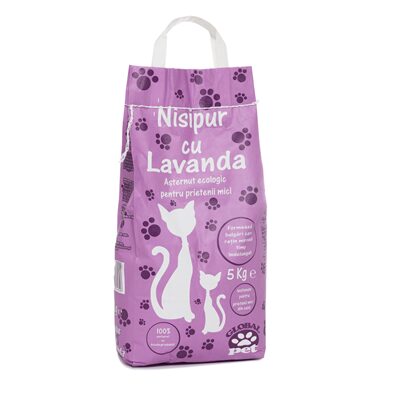 NISIP NISIPUR ASTERNUT ECOLOGIC PENTRU PISICI CU LAVANDA 5KG