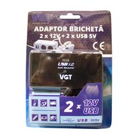 ADAPTOR BRICHETA 2X12W + 2 USB KRAFTMAN