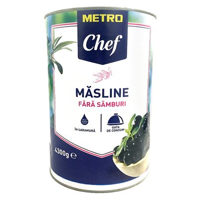 MASLINE NEGRE FARA SAMBURI CALIBRU 200-230 METRO CHEF 2KG