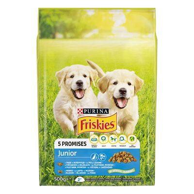 HRANA USCATA PENTRU CAINI PUI SI LEGUME FRISKIES JUNIOR 500G