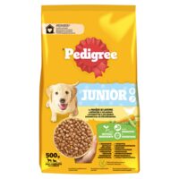 HRANA USCATA CU PUI SI LEGUME PENTRU CAINI JUNIORI M/L PEDIGREE 500G