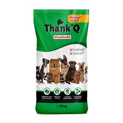 HRANA USCATA PENTRU CATEI CU AROMA DE VITA THANK'Q STANDARD 20KG