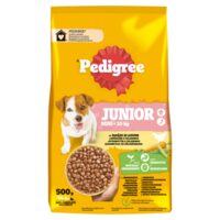 HRANA USCATA CU PASARE SI LEGUME PENTRU CAINI JUNIORI DE TALIE MICA PEDIGREE 500G