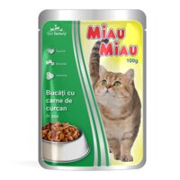 HRANA PENTRU PISICI CU CURCAN IN SOS MIAU MIAU 100G