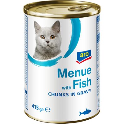 HRANA UMEDA PENTRU PISICI CU PESTE ARO 415G