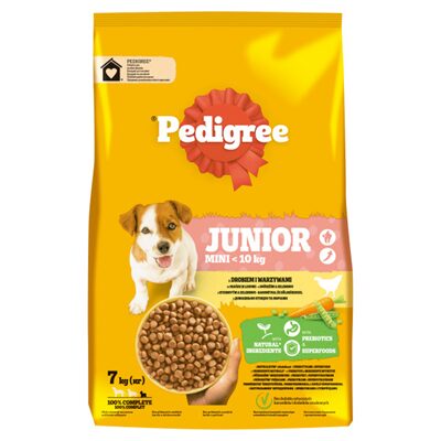 HRANA USCATA CAINI JUNIORI S PASARE & LEGUME PEDIGREE 7KG