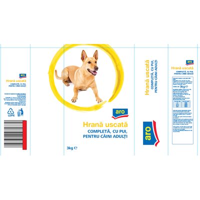 HRANA USCATA CU PUI PENTRU CAINI ADULTI ARO 3KG