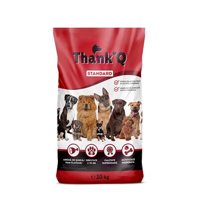 HRANA USCATA PENTRU CATEI CU AROMA DE SUNCA THANK'Q STANDARD 10KG
