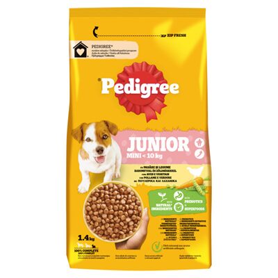 HRANA USCATA PENTRU CAINI JUNIORI S CU PUI SI LEGUME PEDIGREE 1.4KG