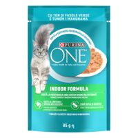 HRANA UMEDA PENTRU PISICI CU TON SI FASOLE PURINA ONE 85G