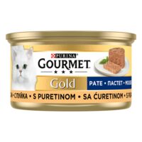 PATE PENTRU PISICI CU CURCAN IN SOS GOURMET GOLD 85G