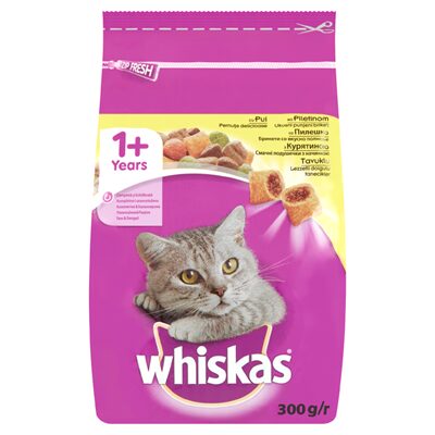 HRANA USCATA PISICI ADULTE CU PUI WHISKAS 300G