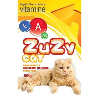 HRANA USCATA PENTRU PISICI CU MIX DE CARNE SI LEGUME ZUZY 10KG