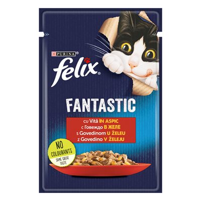 HRANA PENTRU PISICI CU VITA IN ASPIC FELIX FANTASTIC 85G