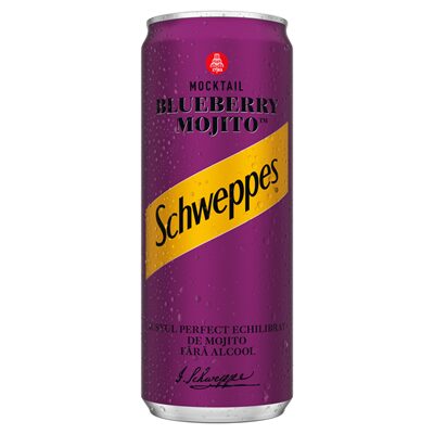 BAUTURA RACORITOARE BLUEBERRY MOJITO SCHWEPPES SGR 0.33L X 4