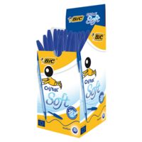 BIC CRISTAL SOFT PIX ALBASTRU x 50