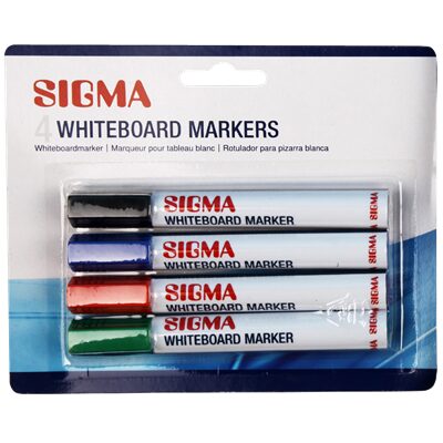 MARKER WHITEBOARD ASORTAT SIGMA x 4