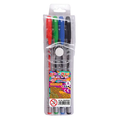 PIX CU GEL DIVERSE CULORI SCHOOL FRIENDLY COLORISTICA x 4