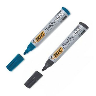 MARKER PERMANENT 2000 NEGRU SI ALBASTRU BIC x 2