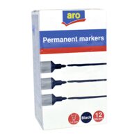 MARKER PERMANENT NEGRU ARO x 12