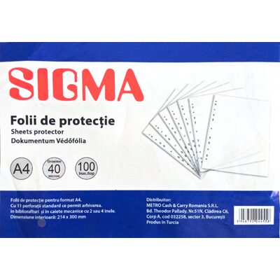 FOLIE PROTECTIE A4 MATA SIGMA x 100