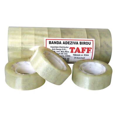 BANDA ADEZIVA 18 MM x 33 M x 8 BUC