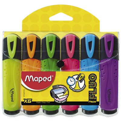 TEXTMARKER MAPED FLUO 6 CULORI