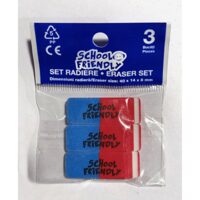RADIERE DIVERSE CULORI SCHOOL FRIENDLY x 3 BUC
