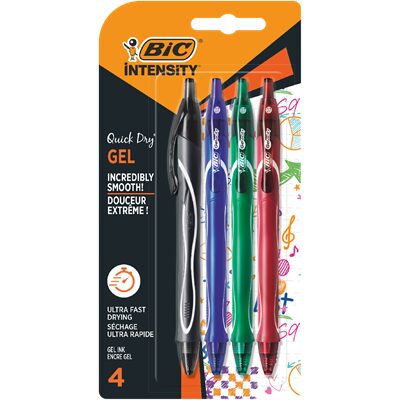 QUICK DRY ROLLER BIC GELOCITY DIVERSE CULORI x 4