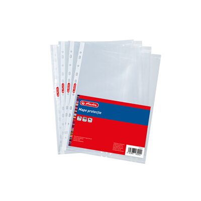 MAPE PROTECTIE HERLITZ A4 CRISTAL x 100