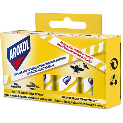 CAPCANA CU ADEZIV IMPOTRIVA MUSTELOR AROXOL x 4