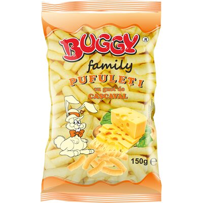 PUFULETI BUGGY CU AROMA DE CASCAVAL 150G