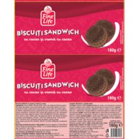 BISCUITI CREMA AROMA CACAO FINE LIFE 180G