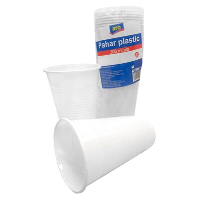 PAHARE PLASTIC ALBE ARO 300ML