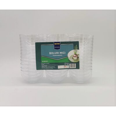 BOLURI MICI TRANSPARENTE METRO PROFESSIONAL x 36
