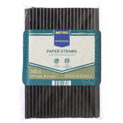 PAIE CARTON NEGRE 200 X 6 MM X 100 BUC METRO PROFESSIONAL